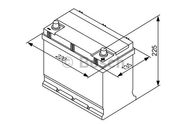 BATTERIE BOSCH S3 70AH, 640A, 0092S30070 L3B – Image 2