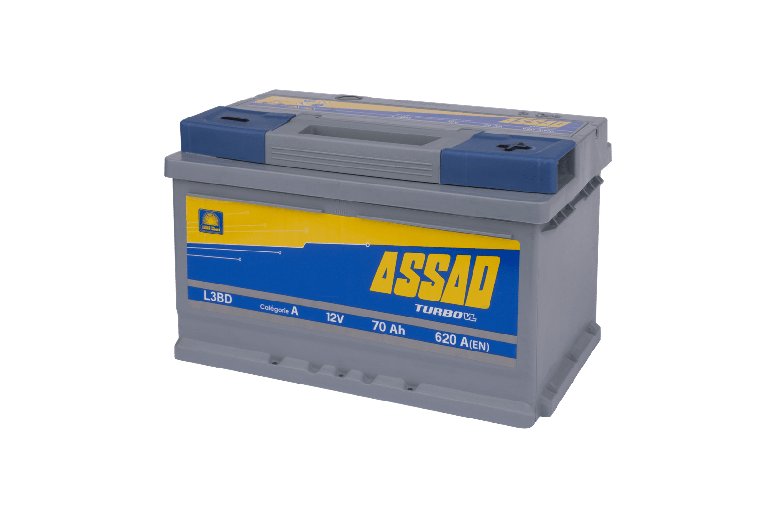 BATTERIE ASSAD 620A, 70AH, L3 DB